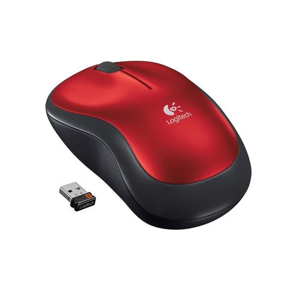 Mouse Logitech M185 Inalámbrico Rojo