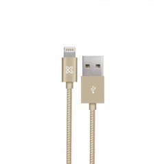 Cable KlipX Lightning Tejido Iphone 100Cm color Gold