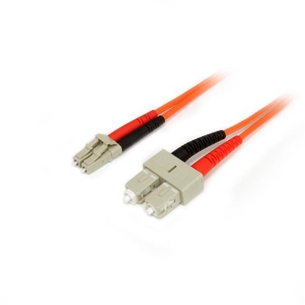 Cable Adaptador de Red de 3m Multimodo Dúplex Fibra Óptica LC-SC 50/125