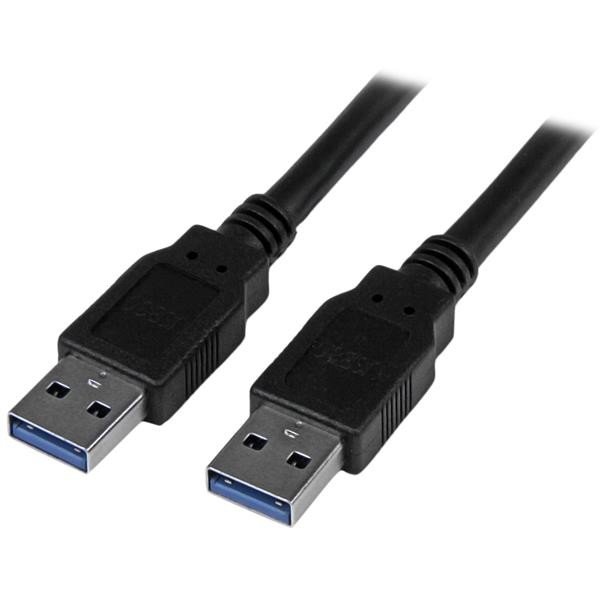 Cable Startech USB 3.0 SuperSpeed A Macho a A Macho Color Negro de 1.8mts