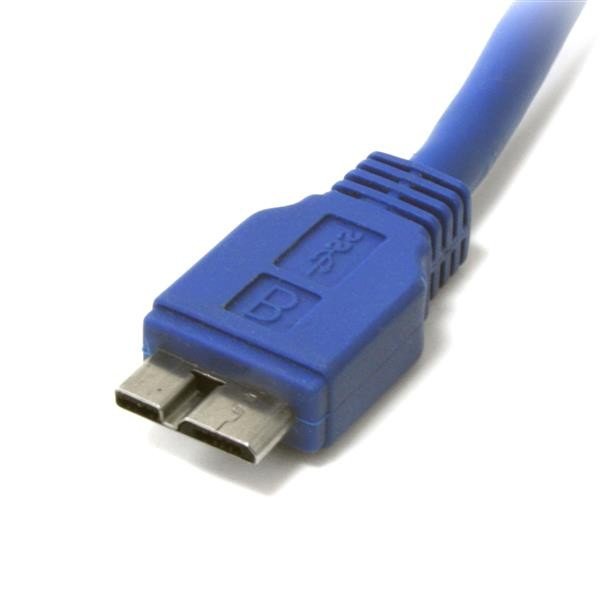 Cable Startech 30cm USB 3.0 Super Speed SS USB A Macho a Micro USB B Macho Adaptador - Azul