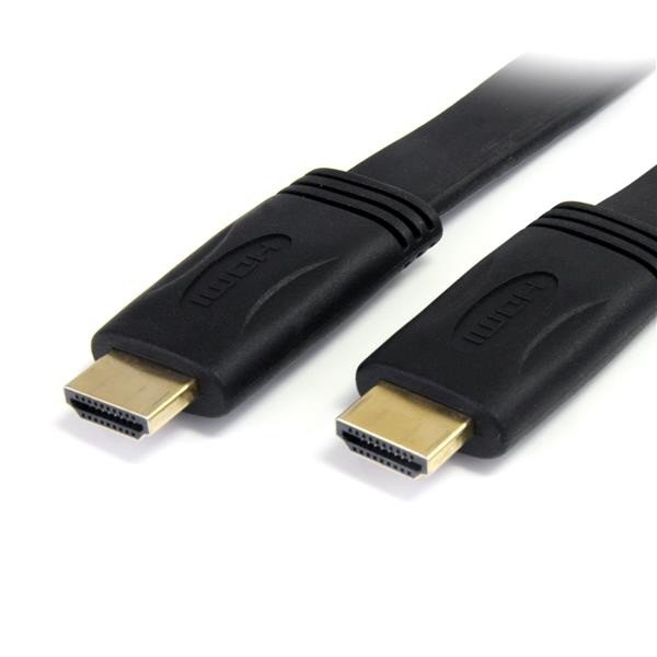 Cable Startech HDMI de alta velocidad con Ethernet 3mts Plano -2x HDMI Macho - Ultra HD 4k x 2k - Negro