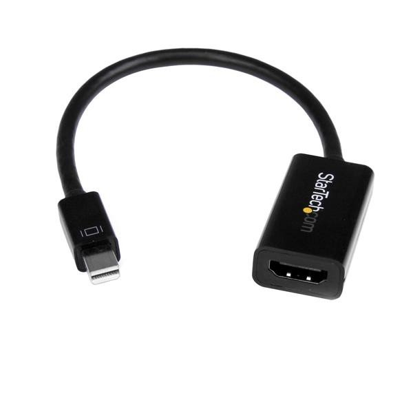 Adaptador Activo Startech Video Mini DisplayPort a HDMI con Audio  MDP 1.2 para Laptop o Ultrabook  4K @ 30Hz Negro
