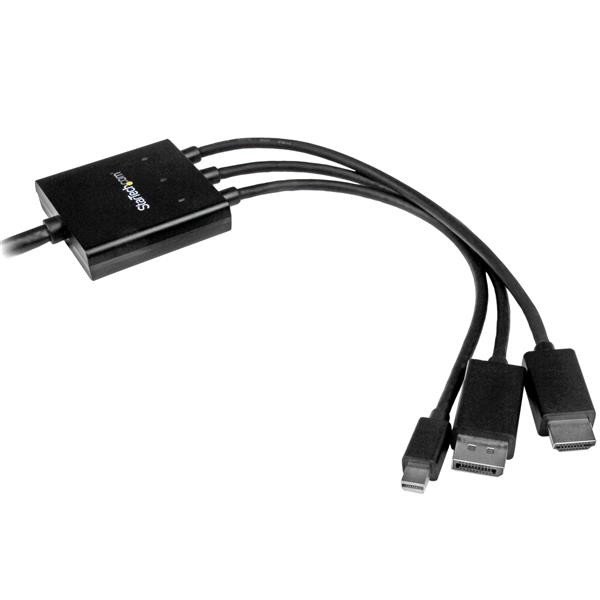 Adaptador Startech HDMI, DisplayPort o Mini DisplayPort a HDMI de 2mts - Adaptador DP y Mini DP