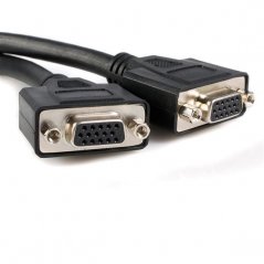 Cable Startech de 20cm LFH59 DMS-59 a Doble Pantalla VGA DMS59 Macho 2x HD15 Hembra Negro