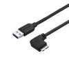 Cable Startech Delgado de 0.5mts Micro USB 3.0 Acodado a la Derecha a USB A