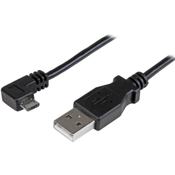 Cable Startech de 2mts Micro USB con Conector Acodado a la Derecha