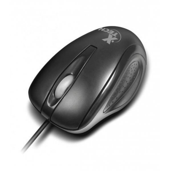 Kit  Mouse + Candado KlipX con Llave KSD-330 Largo 150cm. Mouse Xtech Alámbrico 3 botones