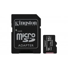 Memoria MicroSDXC Kingston 64GB Canvas Select Plus 100R/85R, Class 10