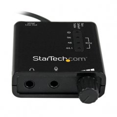 Tarjeta de Sonido Externa Startech Estéreo USB  Adaptador con Salida SPDIF Negro