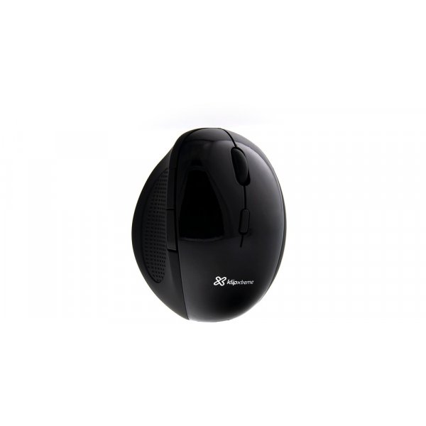 Mouse KlipX Orbix Ergonómico 2.4Ghz 6 Botones Inalambrico Negro