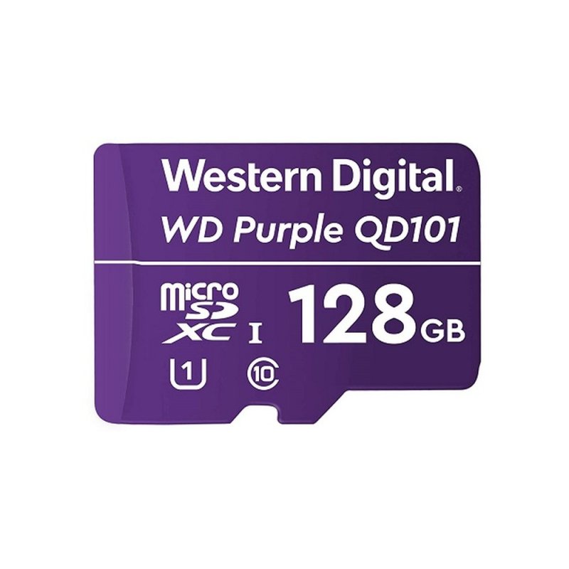 Tarjeta de Memoria Micro SD Western Digital Purple SC QD101 128 GB UHS-I Class 10/Speed Class 1