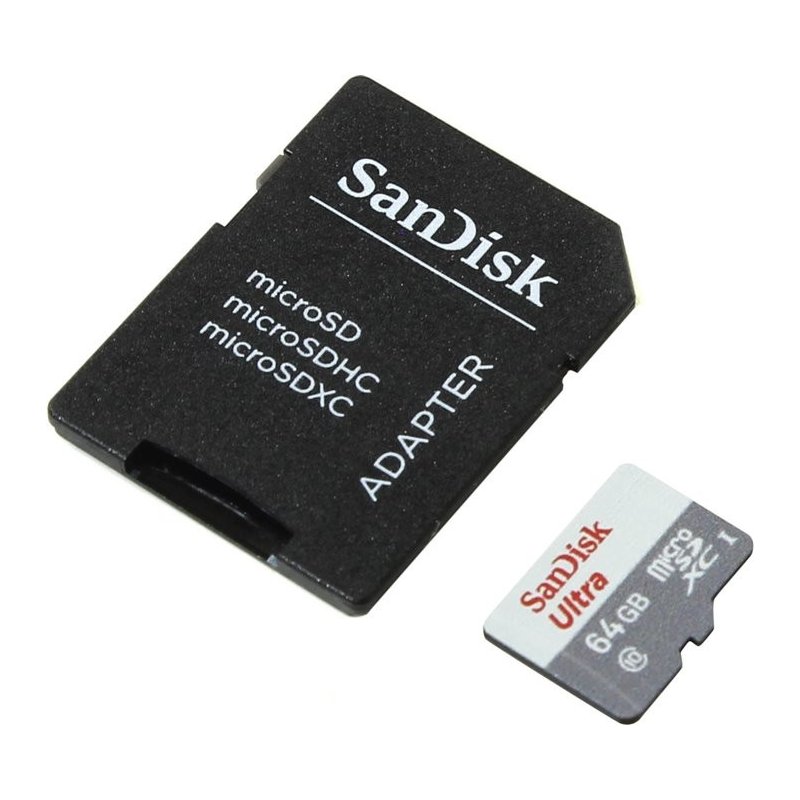Tarjeta microSDXC SanDisk Ultra 64GB UHS-I Clase 10 con Adaptador SD