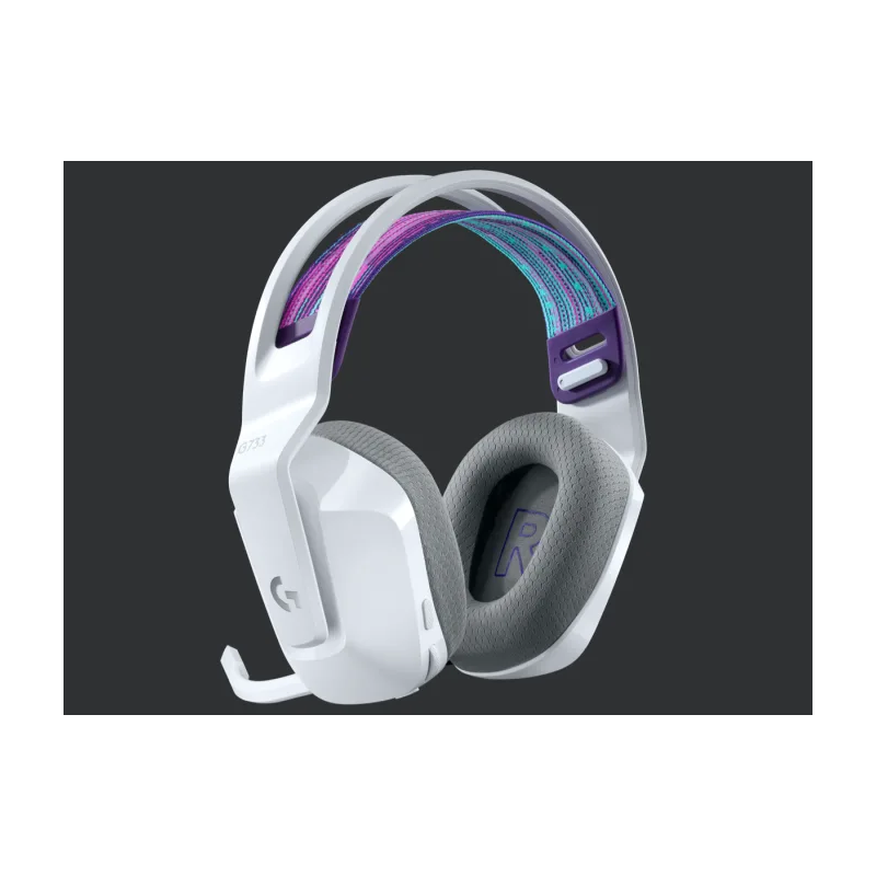 Headset Logitech G733 Inalámbrico Lightspeed RGB USB-C Multiplataforma Color blanco