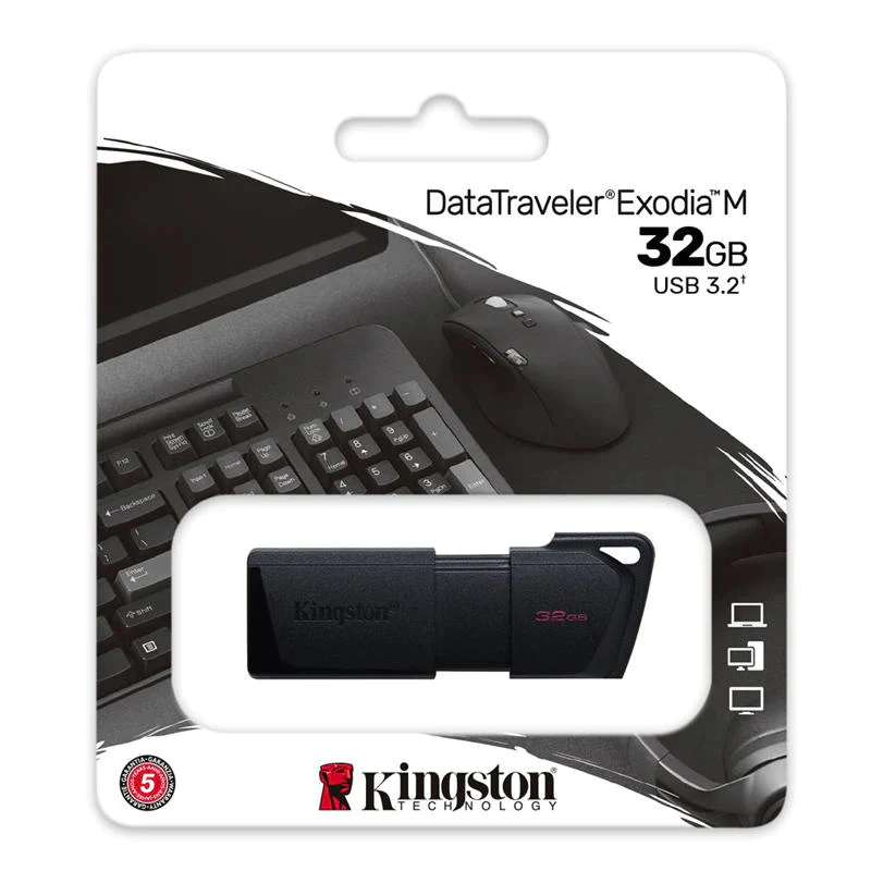Pendrive Kingston DataTraveler Exodia M 32GB USB 3.2 Gen1 Negro