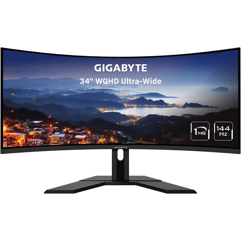 Monitor Gigabyte G34WQC, 34 WQHD 1440p, 144Hz, Panel VA, AMD Freesync  Premium