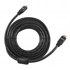 Cable HDMI 15M. M/M, V1,4,  Conector Metalico Negro, Baño Oro, 28AWG