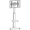 Soporte Para Tv LCD Led Tipo Pedestal 30-70" VMAX 600x400 1 Bandeja 40 Kg