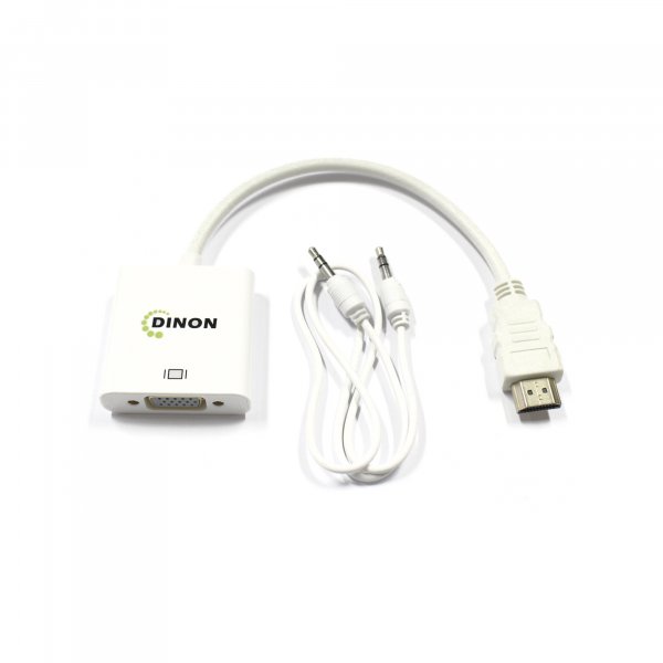 Conversor de Video HDMI a VGA + Audio 3.5MM Incluye Cable de Audio