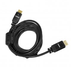 Cable HDMI 5M. M/M, V1.4 Conector Metalico Negro Baño Oro 30AWG