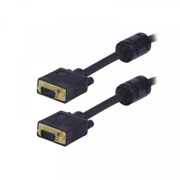 Cable SVGA 3M M/M/ C/Ferrita Conectores Baño Oro