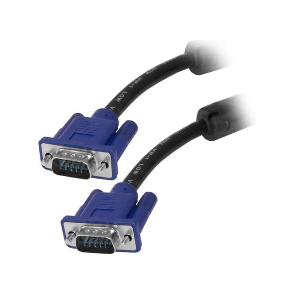Cable VGA 1,8mts Macho/Macho Nikel Conector Azul